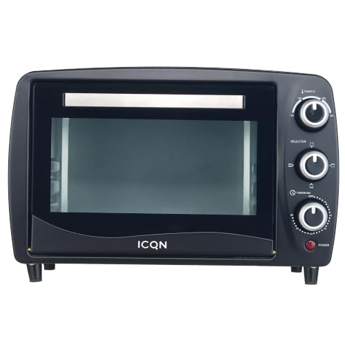 Miniatura 8 de Icqn Mini Horno Eléctrico 15l Compacto, 1200w, 3 Funciones De Cocción, Temporizador 60 Min, Termostato 90 230 C, Antracita
