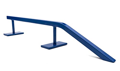 Rampe en acier massif et patins à roulettes R5 bleu pour skate
