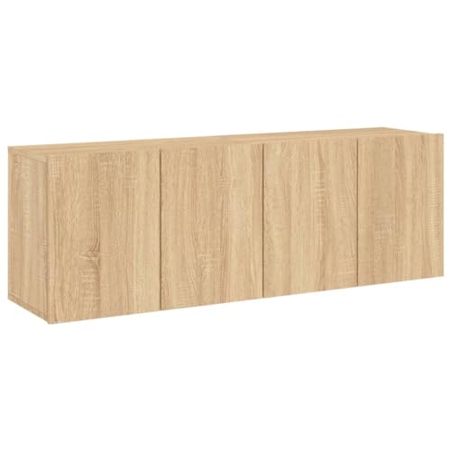 vidaXL Meubles TV Muraux 2 pcs, Armoires de Télévision Suspendues avec Rangement, Meubles Télé Flottants, Moderne, Chêne Sonoma Bois d'Ingénierie
