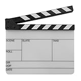 ¡Acción! by Filmsticks - Tablero de madera para todo tipo de clima, nivel de entrada mediano de 11 pulgadas, pizarra acrílica duradera con rayas de color estándar, palos de acción suave y superficie