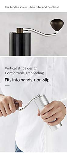 Hero Manual Coffee Grinder, Multi Grind Level For Espresso Maker French Press Chemex Moka Pot Hand Drip Pour Over Aeropress, Stainless Steel Conical Burr, Brown #TOP6