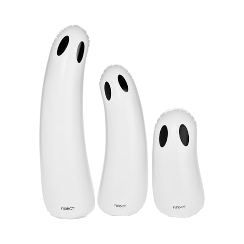 FUNBOY Standing Ghost Halloween Dcor (3 Pack) Freestanding Indoor/Outdoor Spooky Decorations for Lawn Porch or Entryway