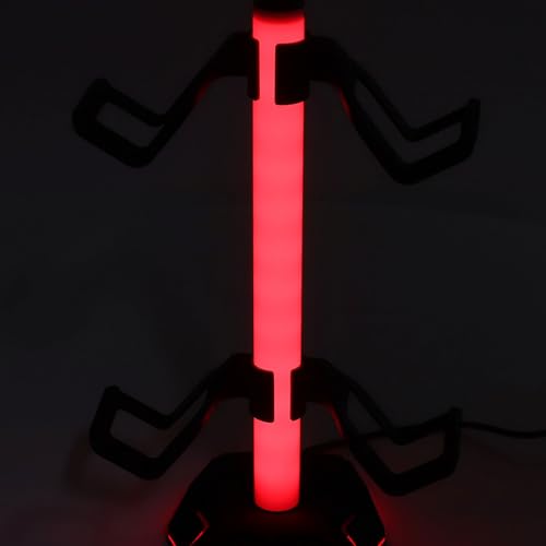 Mtlavishness RRGB Headset Controller Stand USB Hub Headphones Multifunctional Headset Stand Plug Play Headphone Stand with RGB Lighting For PC Accessories - imagen 2