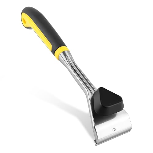 Heavy Duty Carbide Paint Scraper: Anti-Slip Paint Scraper Tool with 63mm Double-Edged Tungsten Carbide Blades Ergonomic Soft Grip Wood Scraper Tool for Removing Varnish Paint Glue (Silver)