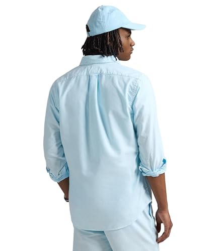 Image of POLO RALPH LAUREN Mens Classic Fit Garment-Dyed Oxford Shirt Sky X-Large