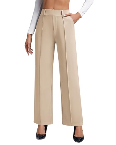 OULESIS - High-Waisted Wide Leg Trousers