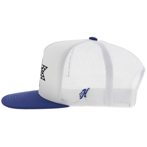 Image of HOOEY Officially Licensed Pabst Blue Ribbon One Size Fits All Adjustable Snapback Hat for Men and Women Mesh Back Trucker Hat