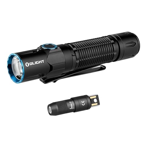 OLIGHT Warrior 3S 2300 Lumens Rechargeable Tactical Light Bundle with IMINI2 EDC Keychain Flashlight