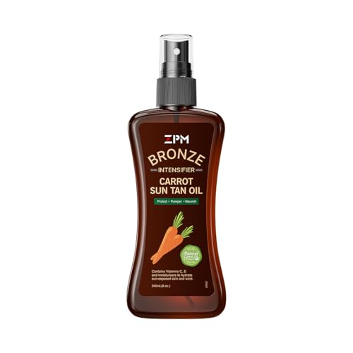 Carrot Sun Tanning Oil Spray for Outdoor Sun, Tan intensifier for Medium Deep with Narural...
