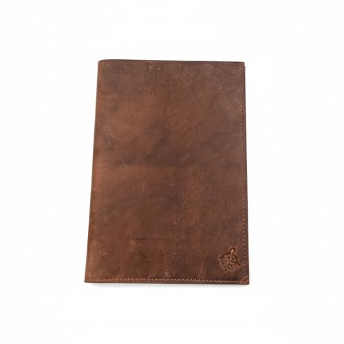 Wanderings A5 Lederordner-Planer – Rustisches Nachfüllbares 6-Ring-Journal – Handgefertigter Organizer Aus Echtem Leder – Kompatibel Mit Filofax, 100 Blätter, 200 Liniert Seiten – 6 x 8.5/22 x 15 cm