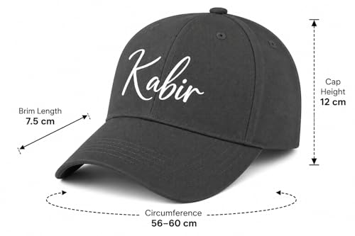 Image of AICA Personalised Name Cotton Cap for Men & Women � Black, Free Size | Gifts for Men & Women