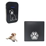 SiegenPro Funk Hundeklingel fürs Training, kabellose Katze Hundetürklingel wasserdichte Tierklingel mit 38 Klingeltöne (Schwarz0101)