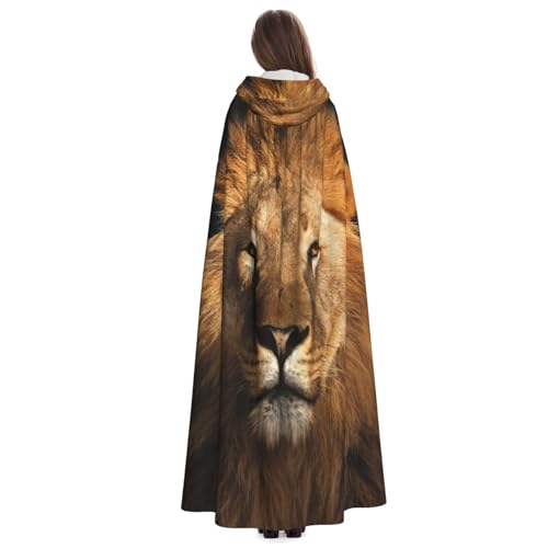 Cape à capuche lion africain : sublimez votre soirée costumée de Noël