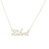 Lux Accessories Horoscope Zodiac Sign Libra Gold Necklace