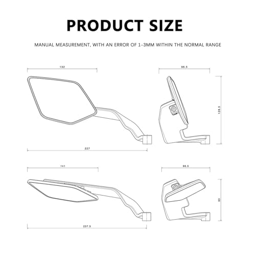 Rétroviseurs winglets en aluminium CNC de haute qualité pour Trident 660 - 5