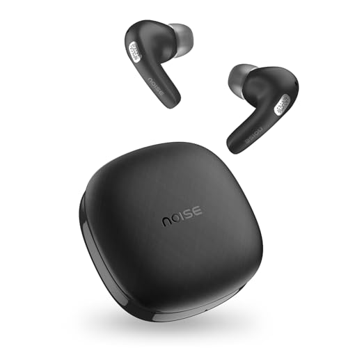 Image of Noise Buds E1 in-Ear Truly Wireless Earbuds with Pebble Grain Design, 35H of Playtime, Quad mic ENC,10mm Driver, Low Latency, BT v5.3 (Charcoal Black)