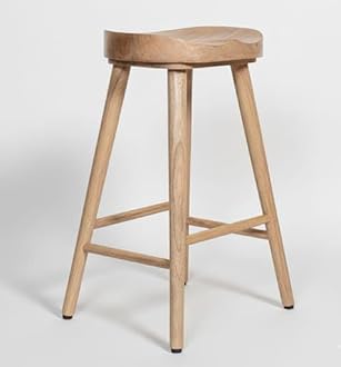 Mango Wood Thick Top Bar Stool | Bar Counter Chair | Kitchen Chair | 70CM High | Wooden 4Legs Stool |