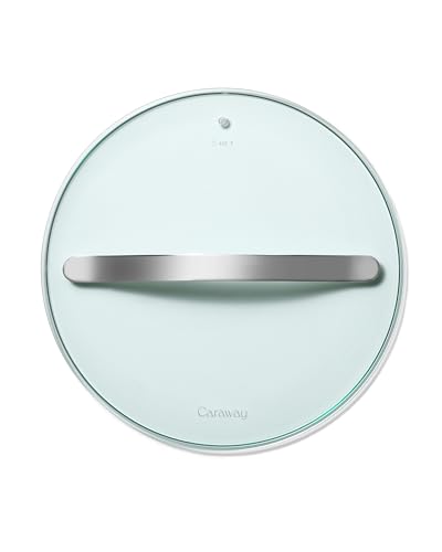 Image of Caraway 12 inch Glass Lid for Pots and Pans - Made With Tempered Glass - Sized to Fit Caraway Ceramic-Coated & Stainless Steel Cookware