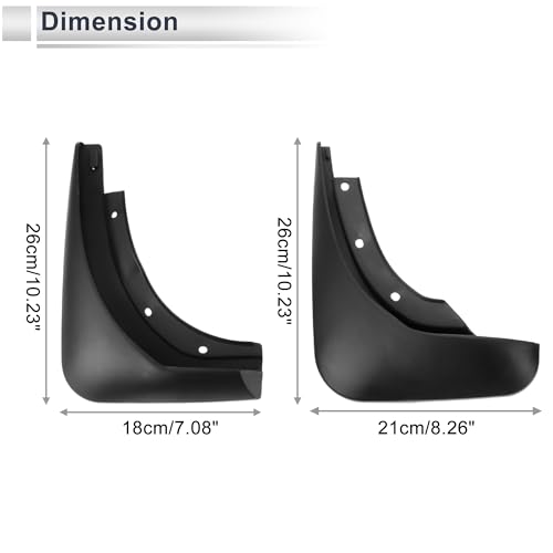 Image of X AUTOHAUX 1set Front and Rear Mud Flaps Splash Guards Mud Guards for Audi A8 2011-2017 W /Mount Accessories