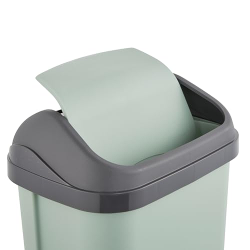 keeeper Mülleimer mit Schwingdeckel, 10 l, 25,5 x 19 x 38 cm, Swantje, Grün (Nordic Green)