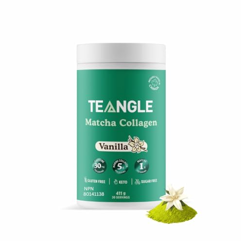 Teangle Matcha Collagen Vanilla mélange boisson quotidienne 411 g sans gluten