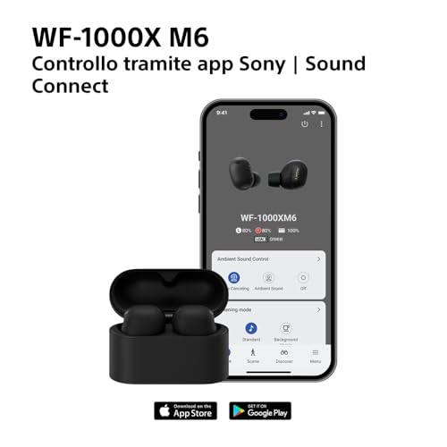 Sony WF-1000XM6 Auricolari Wireless, Nero - 9