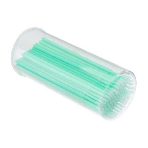 Didiseaon False Eyelash Adhesive Remover 100pcs Micro Brush Applicators Lash Tweezer Green