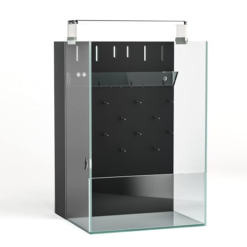 Landen AT30 Aqua Terra Tanks Terrarium All in One, Integrated Paludarium, Light, Water Pump, Mist-Flower and Mat Included, Waterfall and Rain Forest Aquatic Landscape, 11.81 "L x 11.81" W x 17.71 "H