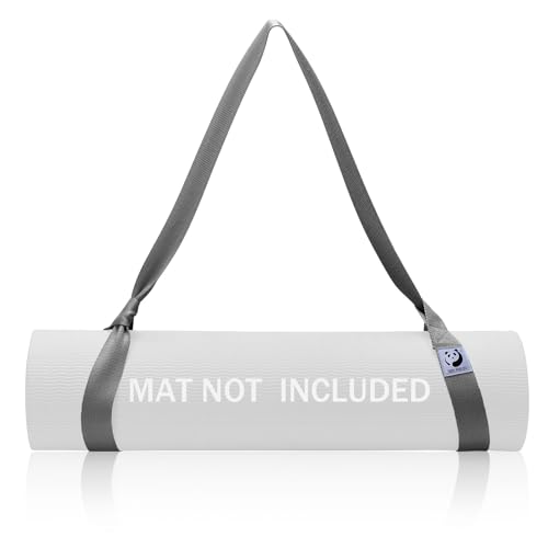 Slim Panda Yogamatte Tragegurt aus Baumwolle, Verstellbare Yogamatten Carrying Strap für alle Yogamatten Größen, Elastisch Yoga Gurt für Pilates,Dehnen und Fitness (Yoga Mat Not Included)