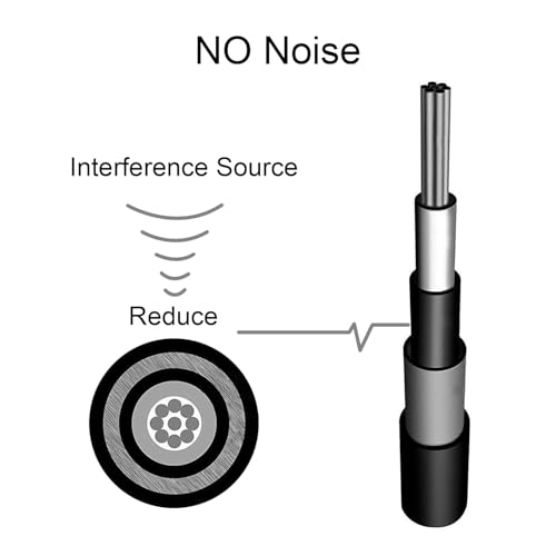 6 Inch Guitar Patch Cable Black Guitar Effect Pedal Noiseless Cables (6-Pack)