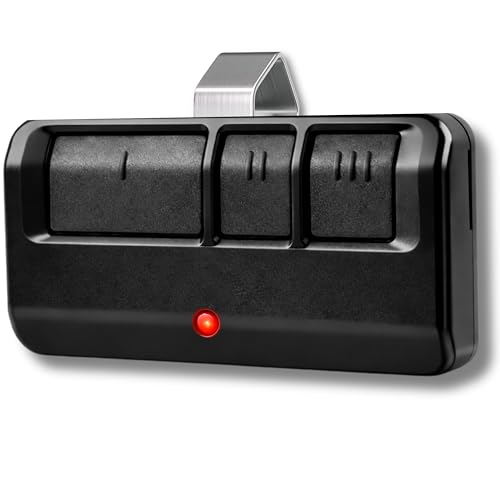 Image of 893LM 893Max 891LM 371LM 373LM 971LM 973LM for Chamberlain Craftsman LiftMaster Universal Garage Door Opener Remote, 3-Button Gate Opener Remote, Extra Long-Range Garage Clicker, Black