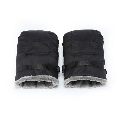 Supoion Orejeras de mano para cochecitos de bebé, suaves y gruesas, con forro polar, calentadores de manos, resistentes al viento, cómodos guantes para cochecito de bebé para comodidad en invierno