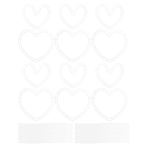 Kit DIY transparente contra bases endebles: marcos de corazón de plástico 2