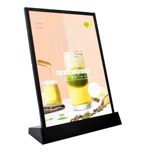 Cadre d'affichage de menu sur pied tactile pour optimiser l'accueil des clients au comptoir