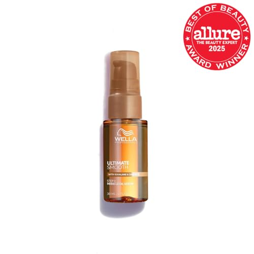 Wella Professionals ULTIMATE SMOOTH Miracle Oil Serum for Dry, Dull & Frizzy Hair | Nourishes, Smooths & Adds a Silky Shine | With Squalane & Omega 9 | Heat Protectant | Color Safe - Image 3