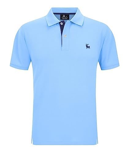 JACKETOWN Polo de Golf de Manga Corta para Hombre Camisa Deportiva Casual de Secado RáPido Camiseta Transpirable para Exterior Polo de Verano para Hombre