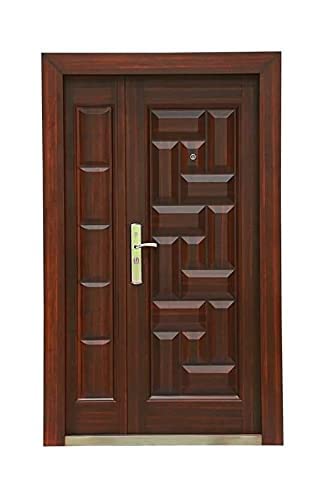 VSD100, Main Entrance Steel Safety Door 4/6.9ft (Powder Coated Wooden Finish) VINAYAK Steel Doors