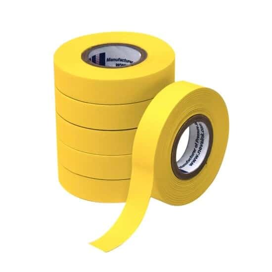 Image of Cole-Parmer Write-On Lab Labeling Tape, Yellow, 2.54 cm (1 (in)) x 12.8 m (14 yds), 2.54 cm (1 (in)) Core: 3 /PK