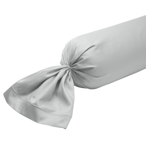 DODO | Taie de traversin Partition Satin de Coton Coloris Acier