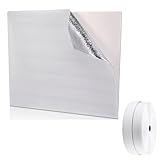 CashMuch Cubierta aislante de espuma de aluminio para rejillas de ventilación y ventiladores de ático, 129 cm x 129 cm, S, ahorro de energía, blanco y plateado