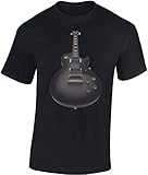 Schnitt: Unisex T-Shirt: Guitar - Gitarre - Gitarrist-in - Band - Musik Music - Shirt für Herren Damen Mann Männer Frau-en - Fan-s - Rock - Heavy Metal - Bass - Konzert Festival Tour Show - Geschenk (Schwarz XXL)