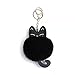 Schlüsselanhänger Frauen Plüsch Katze Künstliche Kaninchenfell für Handtasche Schlüssel Auto Taschen Koffer Rucksäcke Zubehör Damen Mädchen Freundin Schwarz