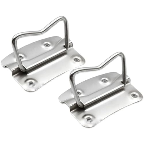 Spring Loaded Handle Stainless Steel Iron Heavy Duty Handle for Toolbox Chest Case Folding Industrial Handle 201 1Pcs(201 Stainless Steel)