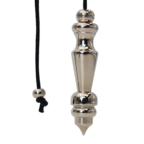 SHABRIM Brass Pendulum, Unique Pendulum one of a Kind, Dowsers Tool, Chakras Healing Brass Polished Silver