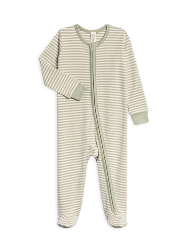 Image of Colored Organics Baby Zip-Up Footed Sleeper with 2-Way Zipper - Organic Cotton Pajamas