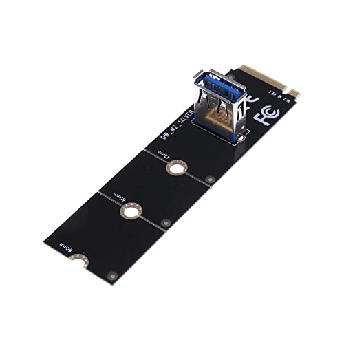 ezqnirk 1pcs NGFF M.2 to USB3.0 PCI Express Converter Adapter Graphic Card Extender M2 to PCI-E PCIe X16 Slot Transfer Mining Riser