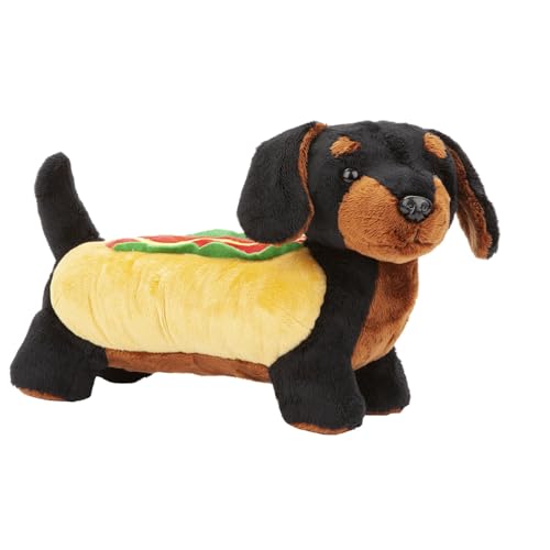 VFM - Wursthund Hotdog Plüschtier Lustiges Doggy Plüsch Kuschelig Flauschig Stofftier Plüschtier Niedlich Gefüllte Plushie, Geschenke für Geburtstag, Valentinstag Weihnachten - 30cm Mehrfarbig