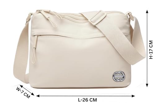 Image of WildHorn Women's Crossbody Sling Bag For Everyday Use, Nylon Shoulder Bag with Zipper Pockets, Adjustable Strap, Water Resistant Handbag for Travel, Shopping