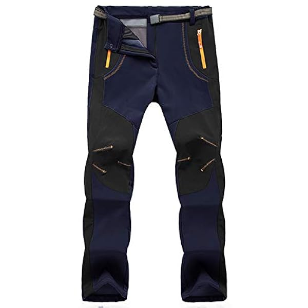 TBMPOY Pantalones de senderismo para hombre con cinturón, secado rápido, ligeros, impermeables, para pesca, montaña, 5 bolsillos con cremallera