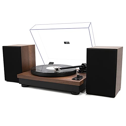 LP&No.1 Wireless Playback Vintage Turntable with Hi-Fi System Stereo